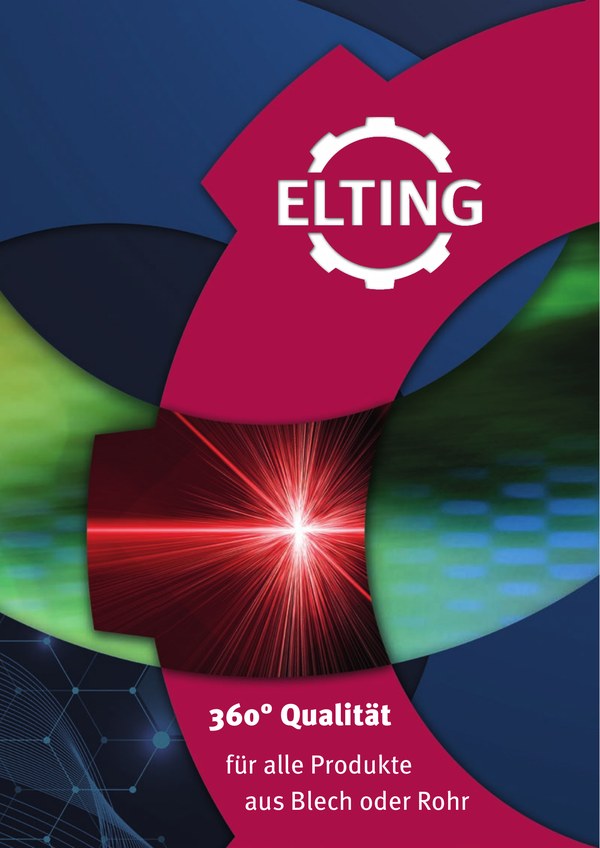 Titel der gedruckten Elting-Broschüre „360° Qualität“ im selben Erscheinungsbild wie die Website