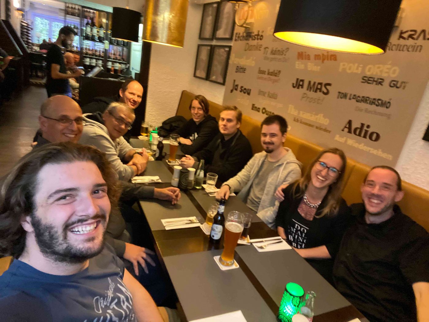 Das Team von Paus beim Griechen