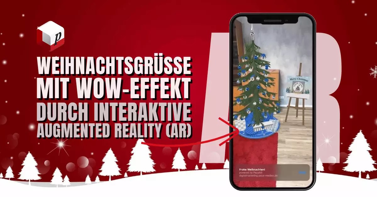 Weihnachtsbaum mit Firmenlogo in Augmented Reality