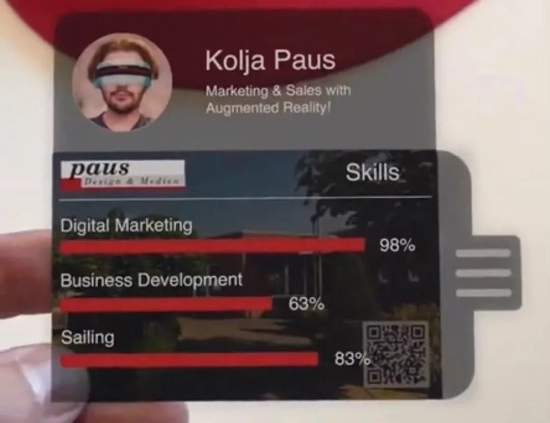 Visitenkarte mit Augmented Reality