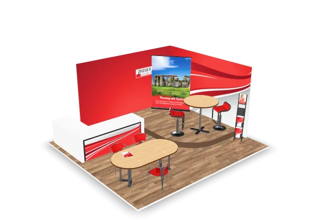 3D-Modell: Messestand