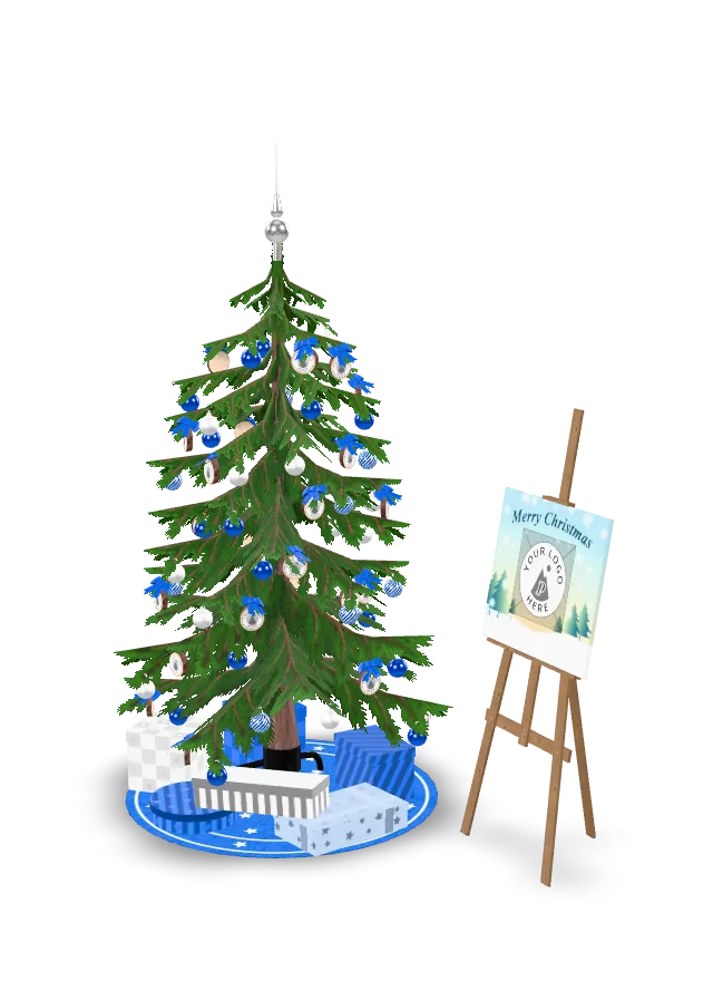 3D-Modell: Weihnachtsgruß mit Ihrem Logo