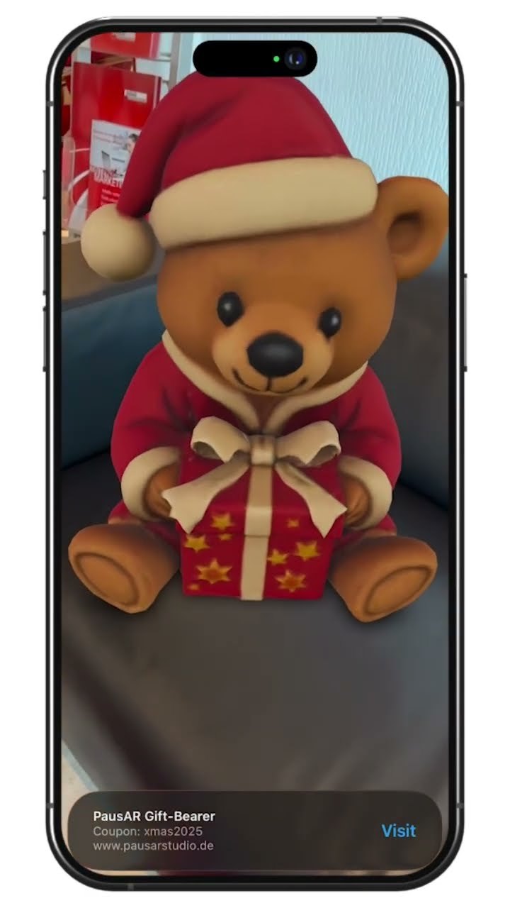 Vorschaubild zum Video: PausAR Gift-Bearer: A small christmas gift from PausAR Studio for the WordPress 3D community