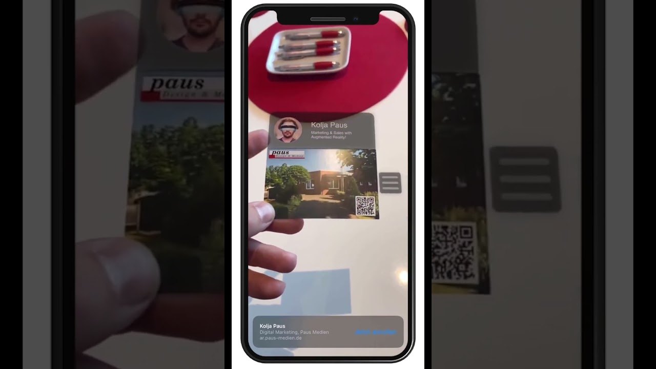 Vorschaubild zum Video: Put an end to boring business cards! - Business cards with Augmented Reality on smartphones