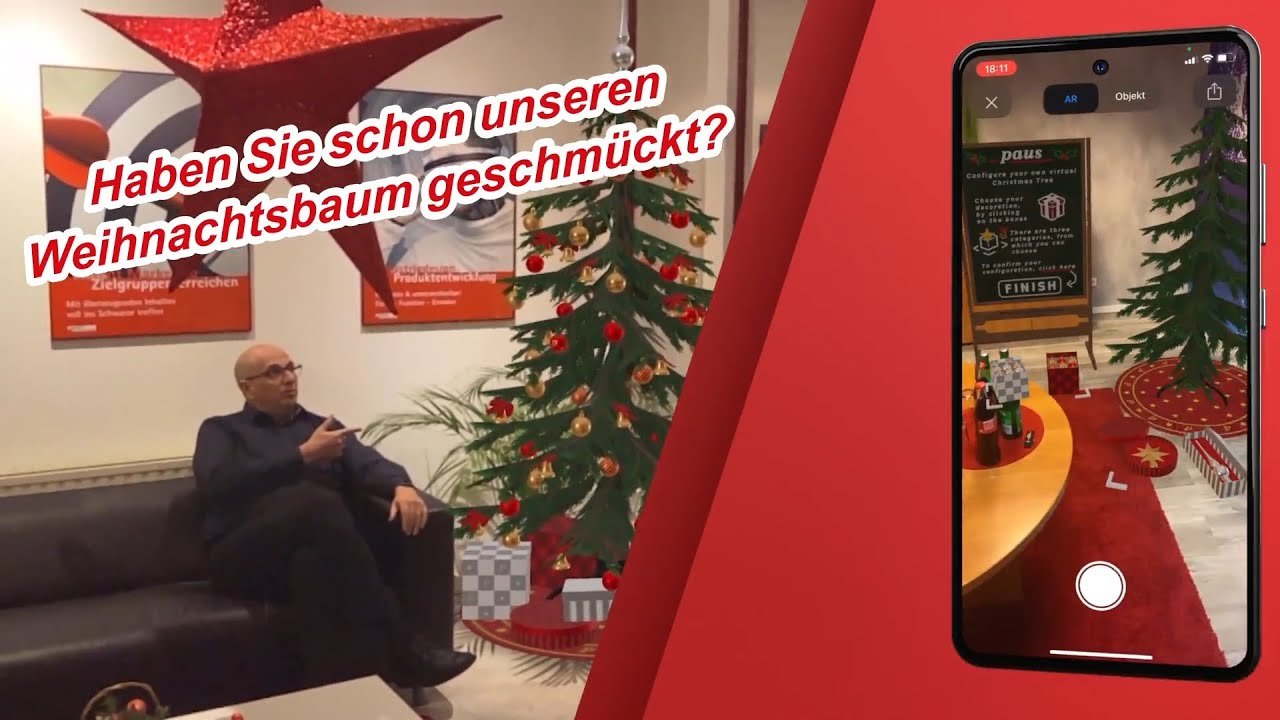 Vorschaubild zum Video: Weihnachtsbaum schmücken in Augmented Reality (AR)